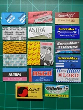 17 Double Edge Razor Blades - Personna Super Made In USA - And Other Countries