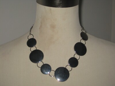 Express Round statement Stainless Steel Necklace NWT $29.50