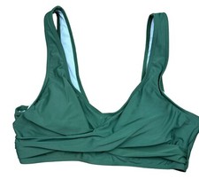 Women s Size L Green Twisted Front Padded Bikini Top
