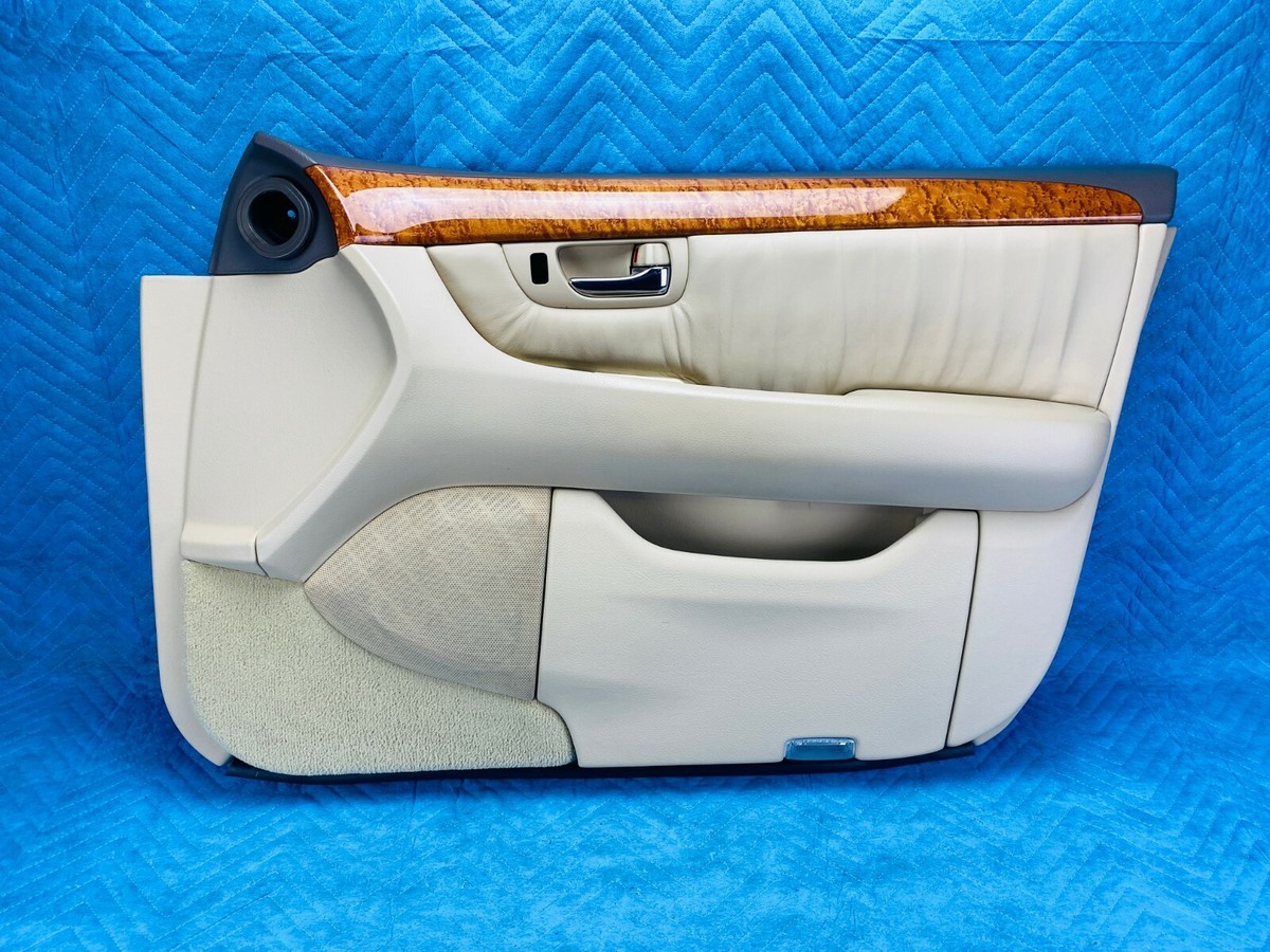 Lexus LS430 Front Passenger Door Interior Trim Panel w/Wood Beige