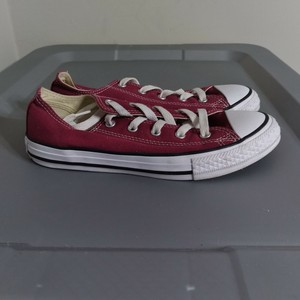 Converse All Star Chuck Taylor Youth Boys Size 3 Shoes Red/White Low Top  Sneaker | eBay