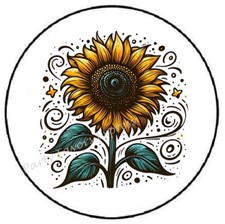 SUNFLOWER ENVELOPE SEALS LABELS STICKERS PARTY FAVORS