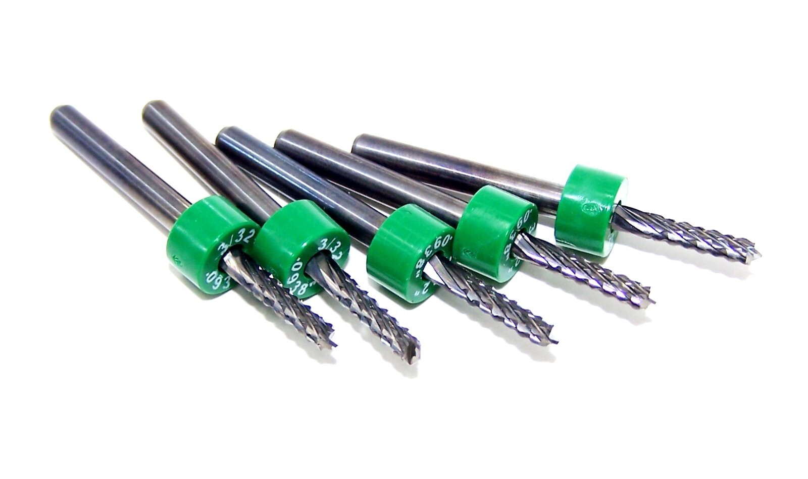 3/32" (.0938") Carbide Diamond-Cut Router Burrs Drill Point Megatool (5 pack)