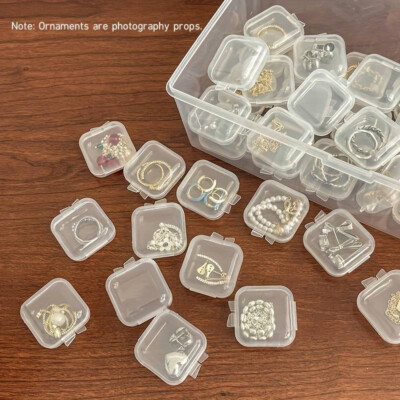 10 Stck. Mini Durchsichtig Kunststoff Kleine Box Schmuck Ring Aufbewahrungsetui (T24)