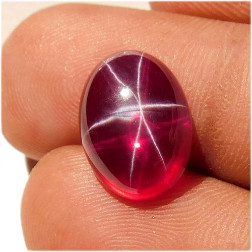 Saphir étoilé Lindy Rose Naturel – 10.60 Carats – Cabochon Ovale – Pierre Précieuse