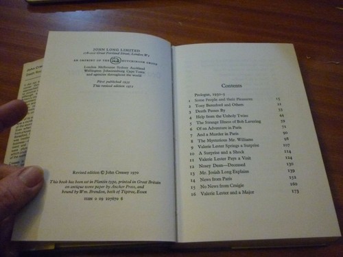 DEATH ROUND THE CORNER BY JOHN CREASEY HARDBACK EDITION DEPARTMENT Z ADVENTURE - Picture 5 of 12