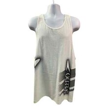 Vintage 90s Speedo Tank-Top Large White Black Heavy Ink