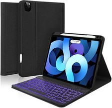 iPad Air 4th Case with Detachable Backlit Keyboard - Black