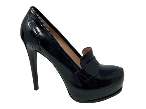 Escarpins Pour La Victoire Slingback Plateforme Noir Breveté - Taille 10 US Neuve