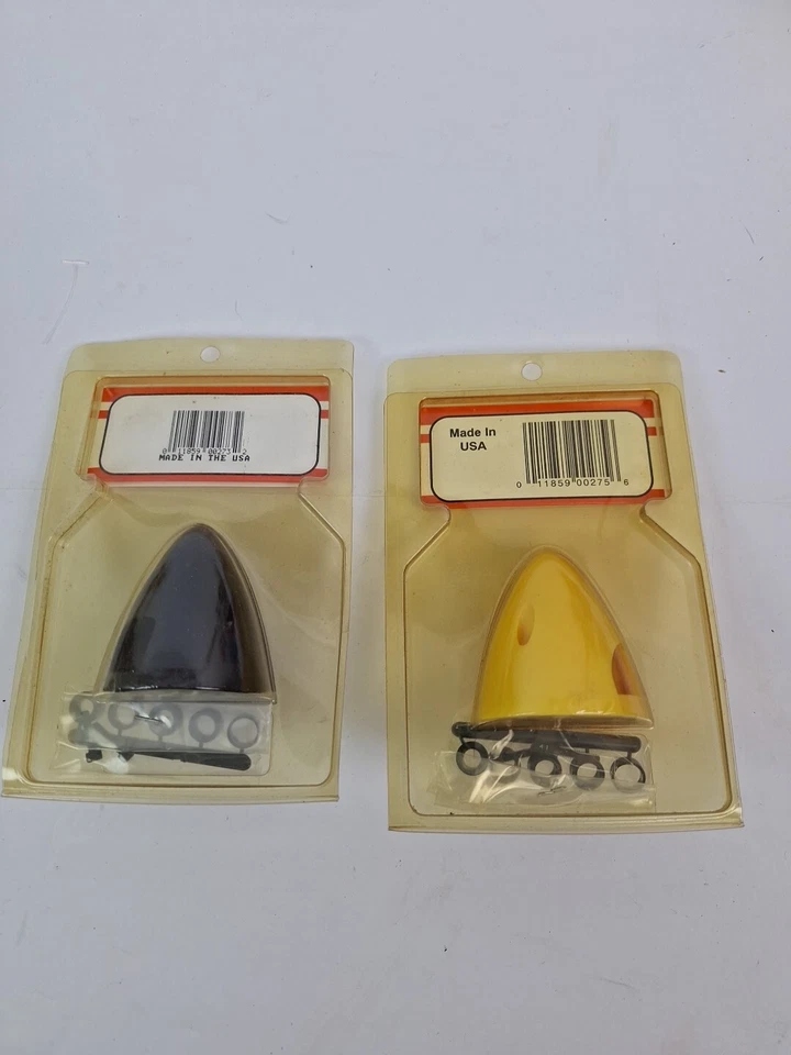 2 DUBRO 2" diámetro. Spinners 1 Negro (273) 1 Amarillo (275) Nuevo en Paquete Avión RC Foto 4 de 4