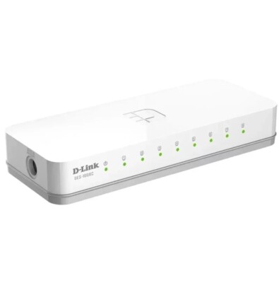 D-Link DES-1008C - Network Switch, Unmanaged, Fast Ethernet (10/100), White
