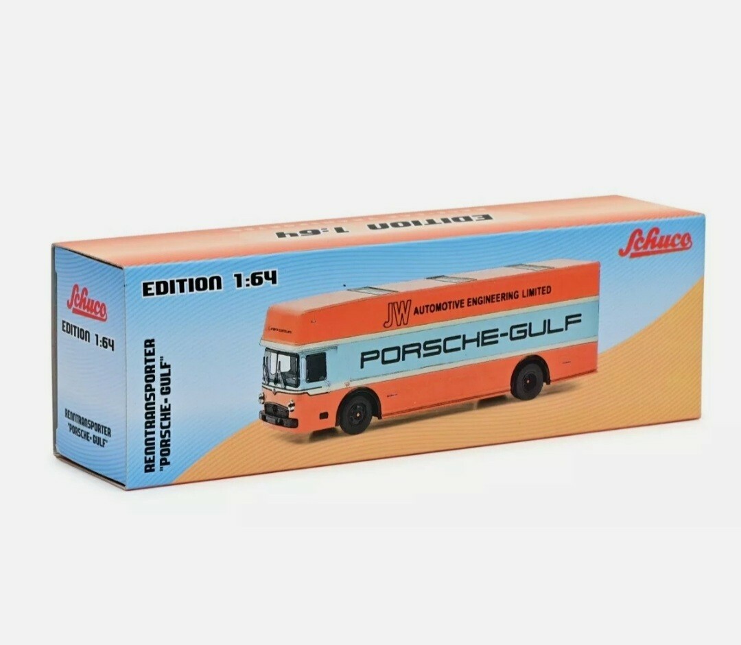 【Schuco】限定 Renntransporter Porsche-Gulf Schuco 1/64 🇨🇵 Renntransporter Porsche gulf , Métal | eBay