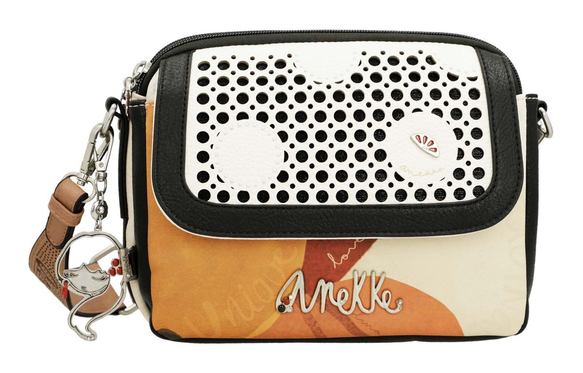 Sac Bandoulière Anekke Alma Lunares - Multicolore Marron Blanc - Neuf étiquettes