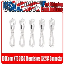 10 piece 100K ohm NTC 3950 Thermistors  with xh2.54 2 Pin for 3D Printer, Reprap