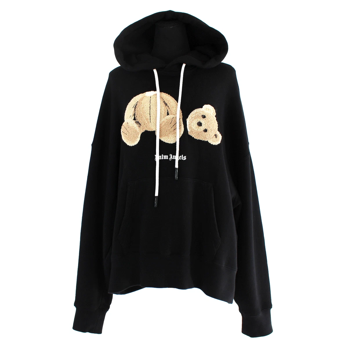 Palm angels black teddy bear hoodie new arrivals