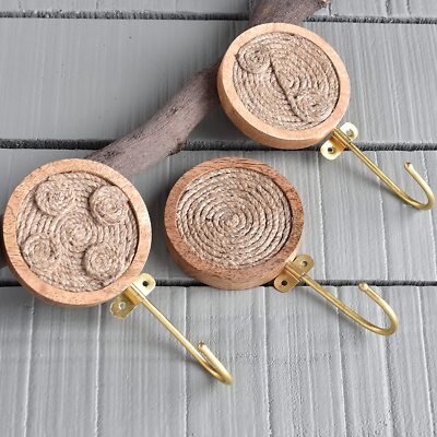 Vintage Finish Set Of Flamingo Flower Gold Fish Coat Hooks Coat