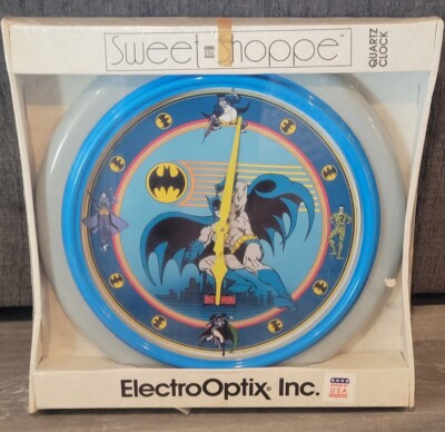 Vintage 1989 Sweet Shoppe 22'' Electro Optix Batman Clock DC Comics RARE *READ*
