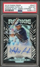 2019 Fernando Tatis Jr. Panini Prizm Rookie RC Auto Zebra Stripes /99 PSA 10 Gem
