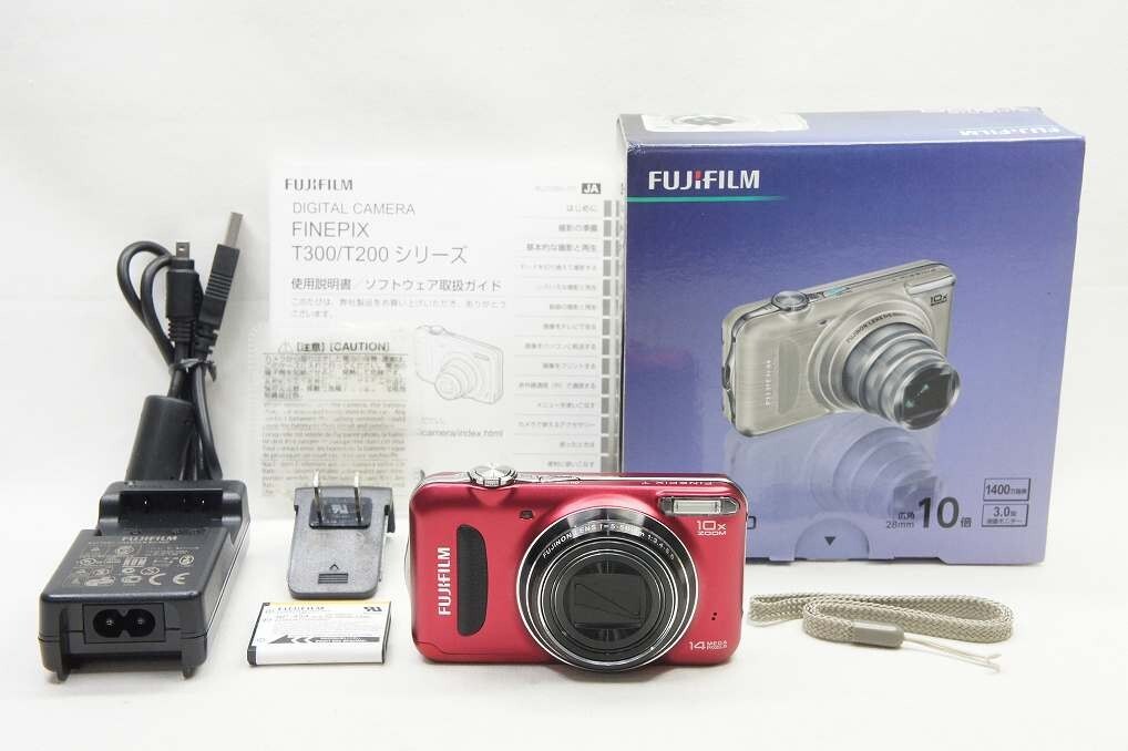 FUJIFILM FinePix T300 14.0MP Compact Digital Camera Red w