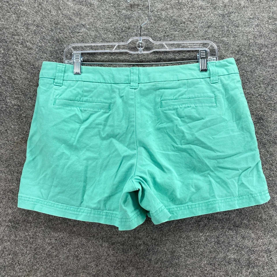 BCG Shorts Women 12 Blue Mid Rise Chino Cotton Pockets Flat Front Casual Solid - Image 2 of 4