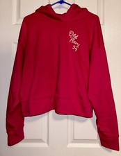 Old Navy Logo Pullover Hoodie - Sz L Womens Berry Fine
