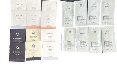 MONAT  Lot/  Bundle of 20 Samples Hair Care & Skin Care & Monat Carrying Case