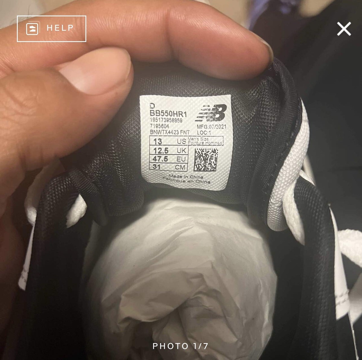 Size 13 - New Balance 550 White 2021 - BB550HR1 195173958859 Size 13 - New Balance 550 White 2021 - BB550HR1 195173958859