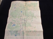 1973 Lake County Michigan Recreation Map Snowmobile Hunt Fish Camp