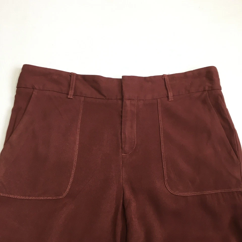 CARTONNIER Anthropologie Rust/Terracotta Pocket Mid-Leg Soft Pant Womens sz 6 - Image 4 of 4