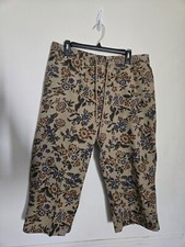 Vintage Lauren Ralph Lauren Floral Print Cropped Capri Pants Women's 16