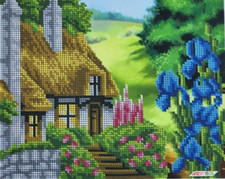 Bead Embroidery Kit House Landscape DIY Craft Kit Stamped Needlework a4h 160