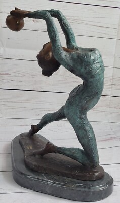 Unterzeichnet Original Hautfarben Erotik Kunst Turner Acrobat Skulptur Deko