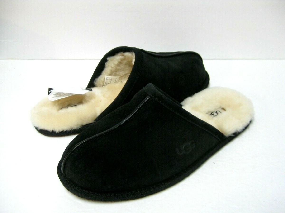 Ugg Australia Mens Slippers Black 9 Scuff  Shoes Fur AUTHENTIC Men main image 4