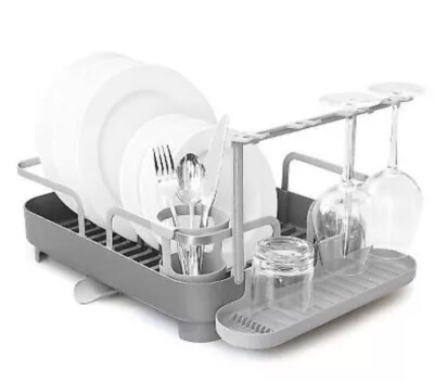 UMBRA Plastic Holster Dish Drying Rack ~ Grey