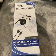 Mimd Dual Charger Dock for PS5 Controllers New Sealed Dual Charger & USB-C Cable