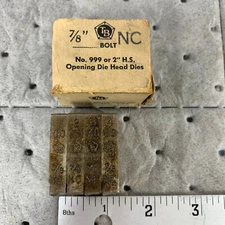 Toledo Beaver Die 7/8" Dies for No. 999 or 2" H.S. Opening Die Head Dies NEW NOS