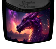 Purple Magical Galaxy Dragon Rosey Hood Wrap Vinyl Graphic Decal 58