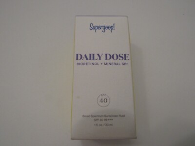 New No Seal Supergoop! Daily Dose Bioretinol+Mineral Spf 40 Pa+++ 1 FL oz