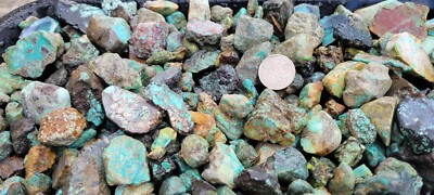#ad Old American Mixed Mines Hard Stabilized Turquoise Rough Half Pound $149.99