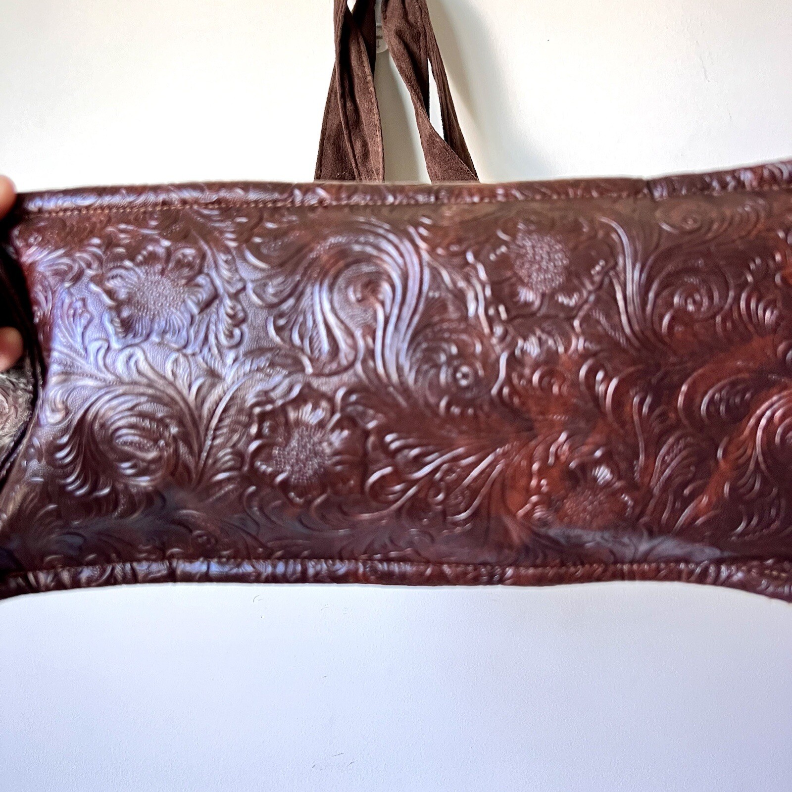 BAG DADDY Patchwork Leopard Lined Roomy Tote Shou… - image 5