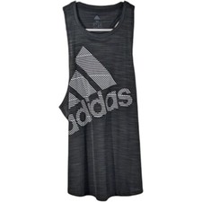 Adidas Racerback Tank Top Dark Gray Womens Size Medium Running Sleeveless Soccer