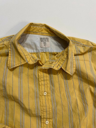 Mossimo Shirt Men's 2XL Long Sleeve Athletic Fit Yellow Striped - Picture 2 of 4