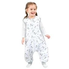 HOMEAL Toddler Sleep Sack with Feet, 1.0 TOG, Sleeveless, 2T-3T Star Design