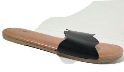 Women's Size Black Slip On Flip Flop Sandal Flat by Shade