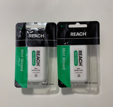 Johnson Johnson Reach Mint Waxed Dental Floss - 2 x 200 Yards NEW SEALED