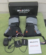 WASOTO HEATED MITTENS GLOVES size LARGE Winter Skiing Snowboarding Camping NEW