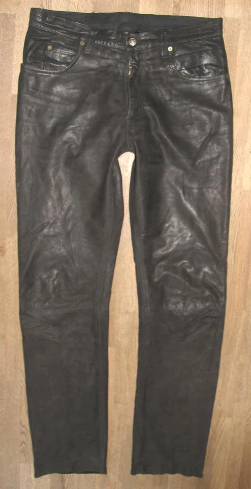 " MODEKA Roadwear 59 " LEDERJEANS Biker - Lederhose in schwarz ca. W34-35"/ L36" - Bild 4 von 4