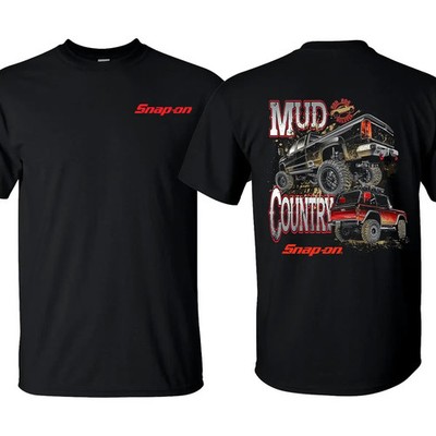 Mud Country Off Road 4x4 Truck Graphic T-Shirt Lifted Truck Mud Bogging Tee
