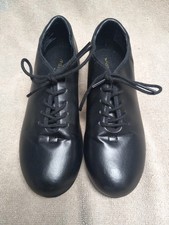 Weissman girls Kids Tap Shoes Size 3YM Black Style W1600 NICE
