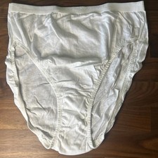 Vtg Hanes Her Way Select Women Cotton Brief Panties Sz 7 Kirkland White Hi Cut